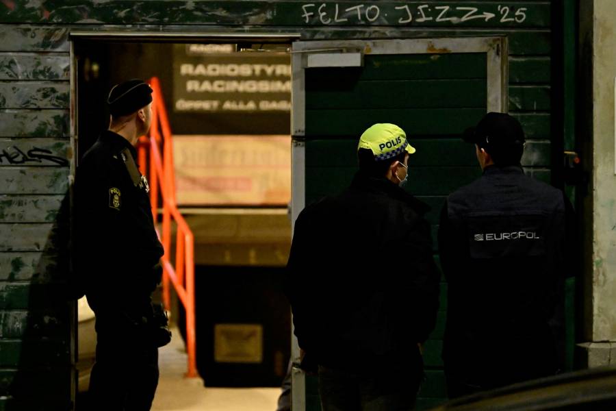 Immagine dell'attacco coordinato contro la rete criminale in Svezia