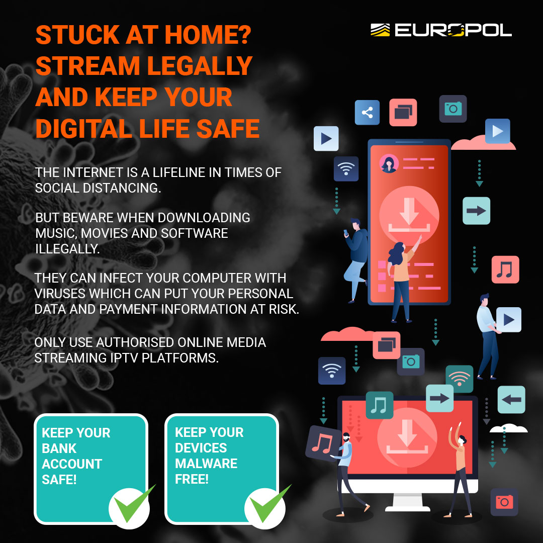 COVID-19 ILLEGAL STREAMING Europol