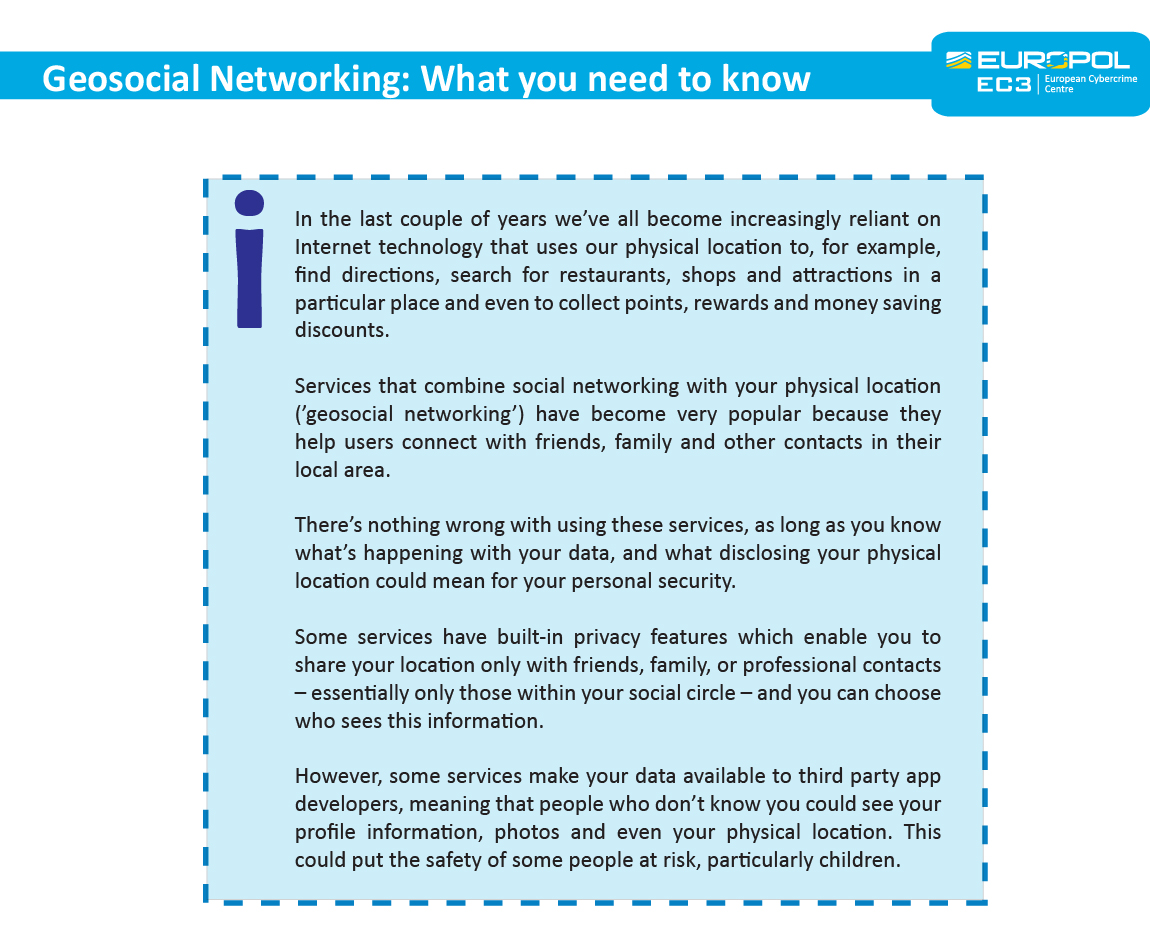 Geosocial networking What you need to know Europol